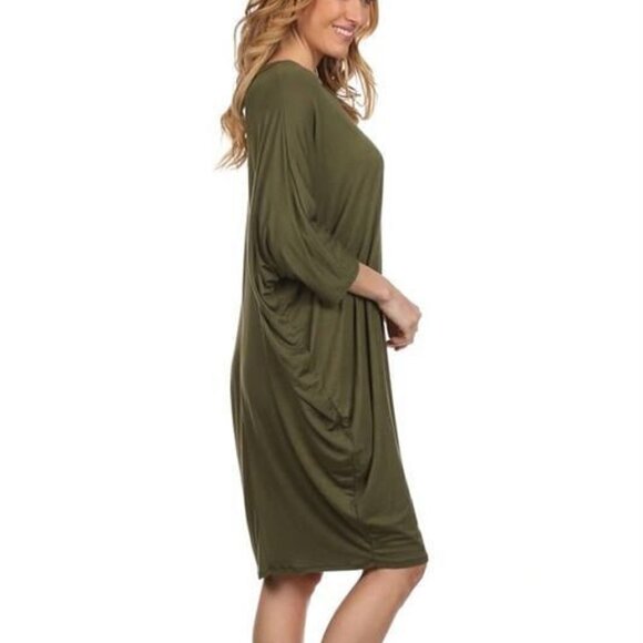 Trïbe Midi Length T Shirt Dress With Pockets Size 2XL NWT - Picture 2 of 2